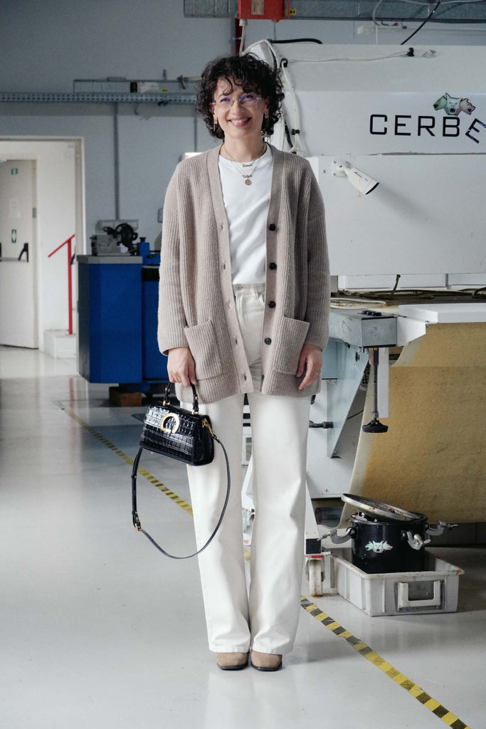 DIANA Mini Negru Croco Lucios - Handbags - ONOCAN