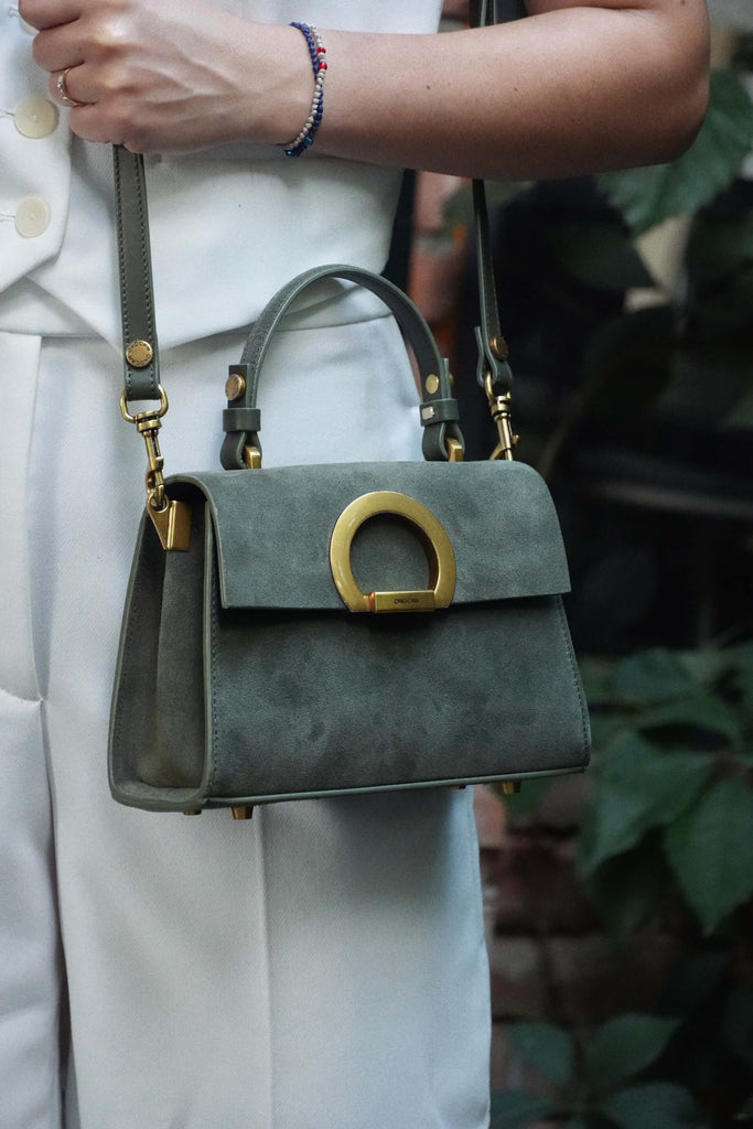DIANA Mini Verde Velur - Handbags - ONOCAN