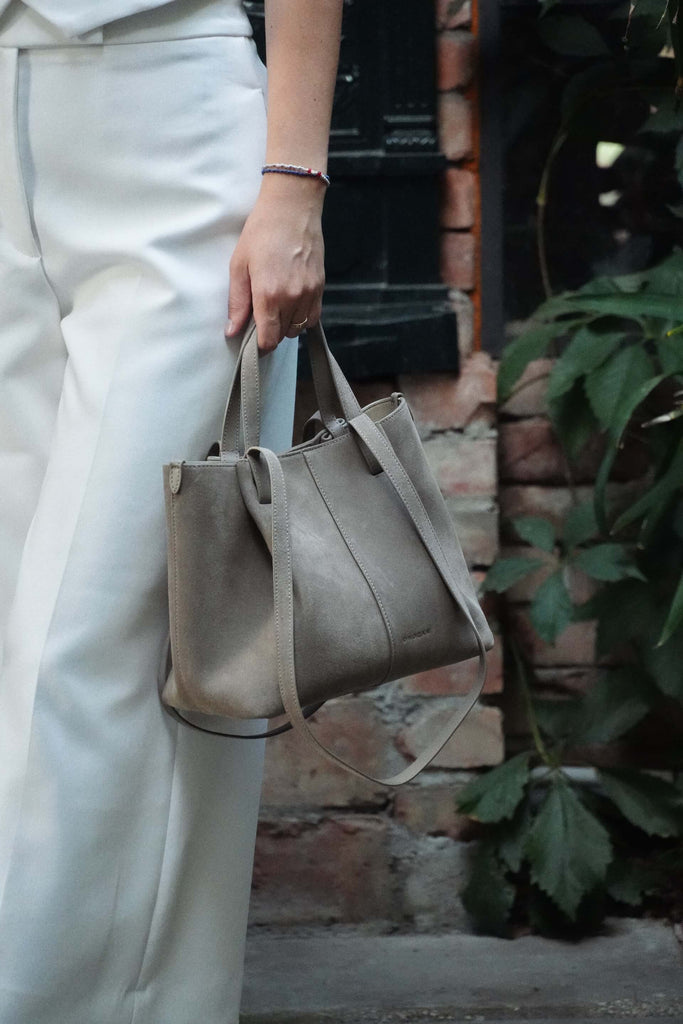 NOVA Small Grej Velur - Handbags - ONOCAN