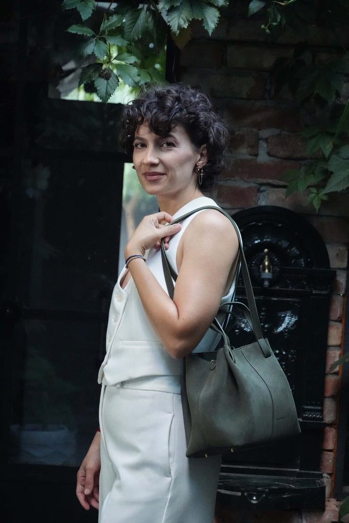 NOVA Small Verde Velur - Handbags - ONOCAN