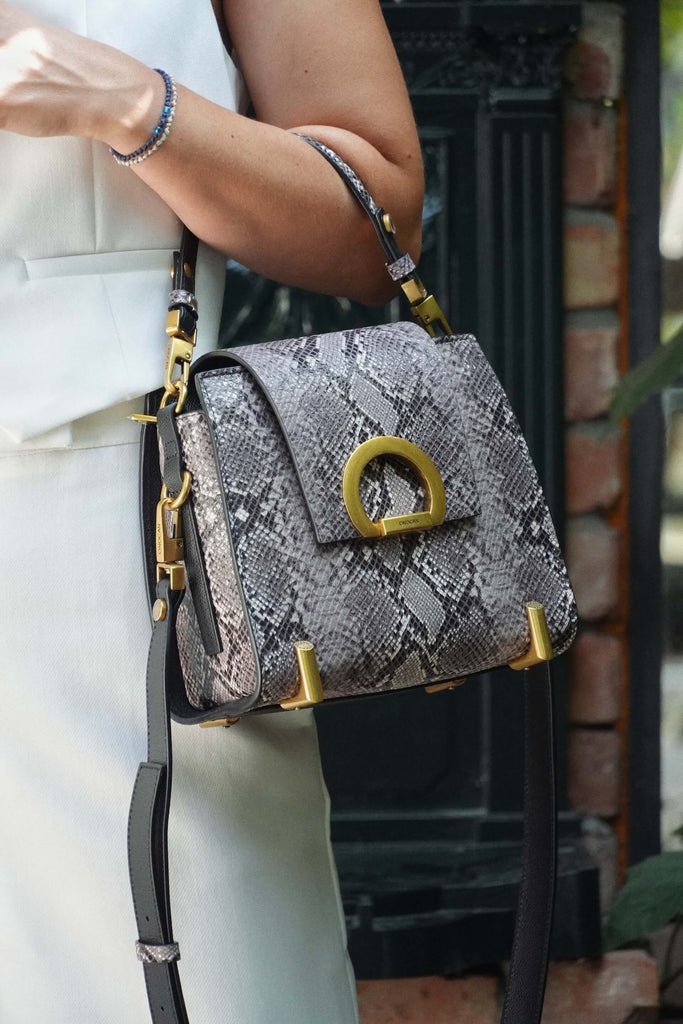 RITA Grey Snake - Handbags - ONOCAN
