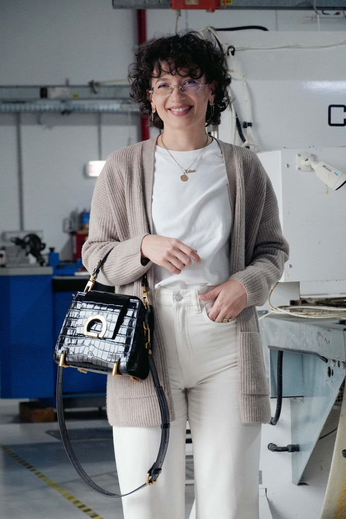 RITA Negru Croco Lucios - Handbags - ONOCAN
