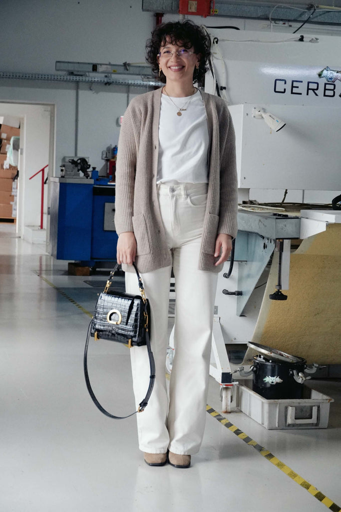 RITA Negru Croco Lucios - Handbags - ONOCAN