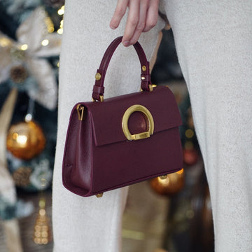 DIANA Mini Burgundy - Handbags - ONOCAN