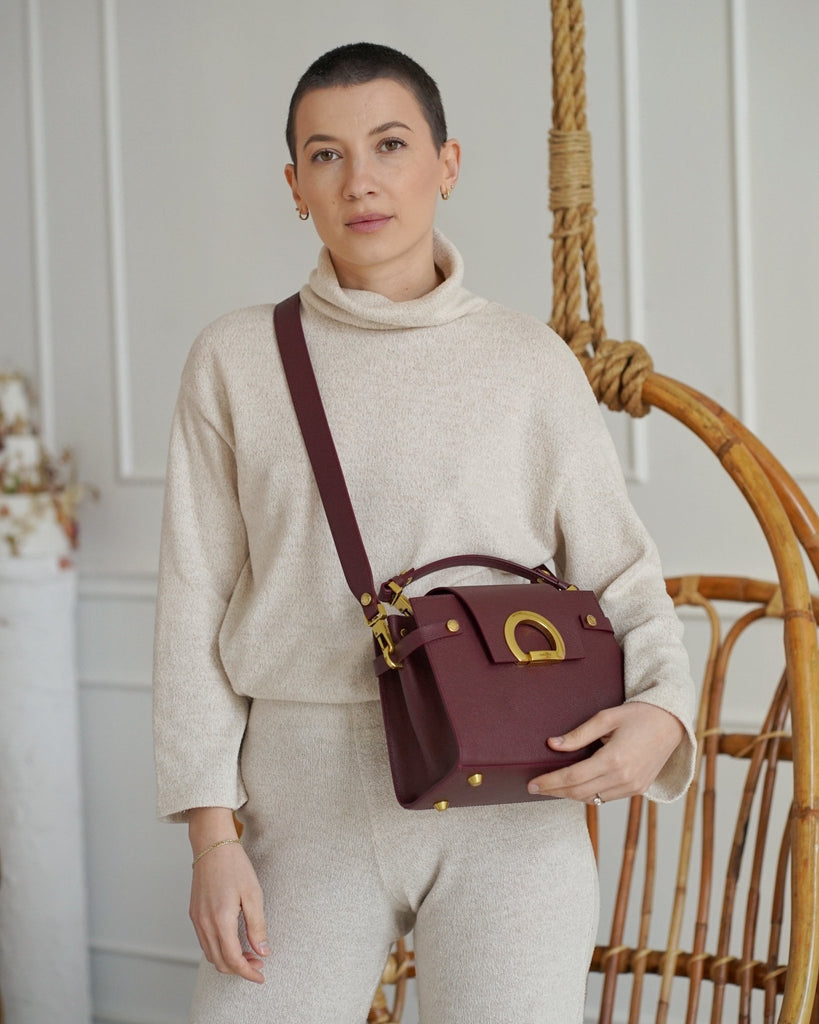 KARINA Midi Burgundy - Handbags - ONOCAN