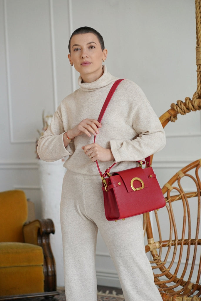 KARINA Midi Rosu - Handbags - ONOCAN