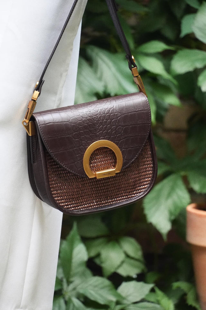 LILY RAFFIA Maro Croco - Handbags - ONOCAN