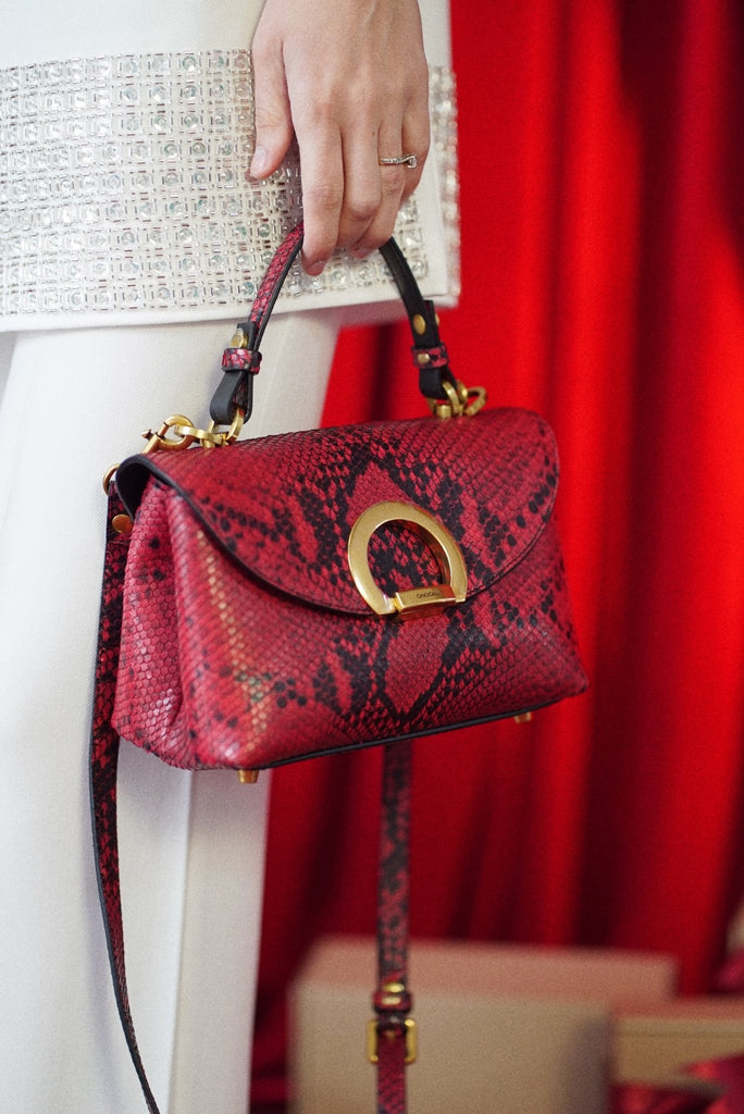 LILYBETH Red Snake - Handbags - ONOCAN