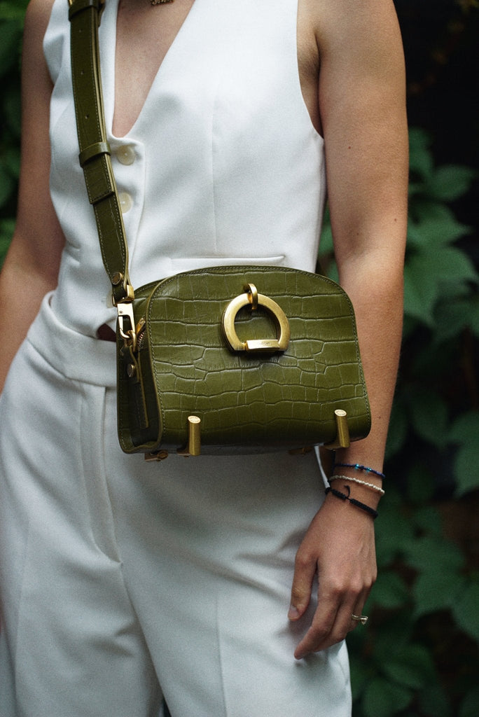 LUNA Olive Croco - Handbags - ONOCAN