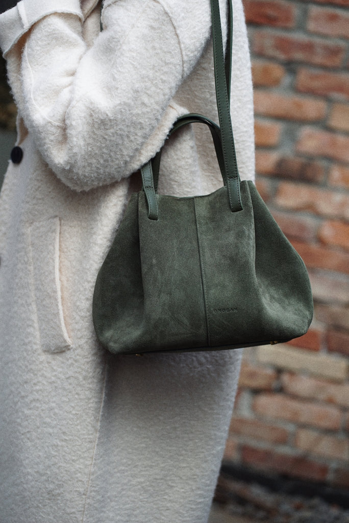 NOVA Large Verde Velur - Handbags - ONOCAN