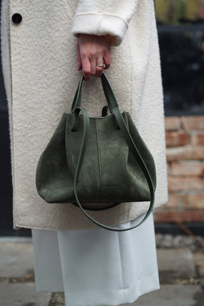 NOVA Large Verde Velur - Handbags - ONOCAN