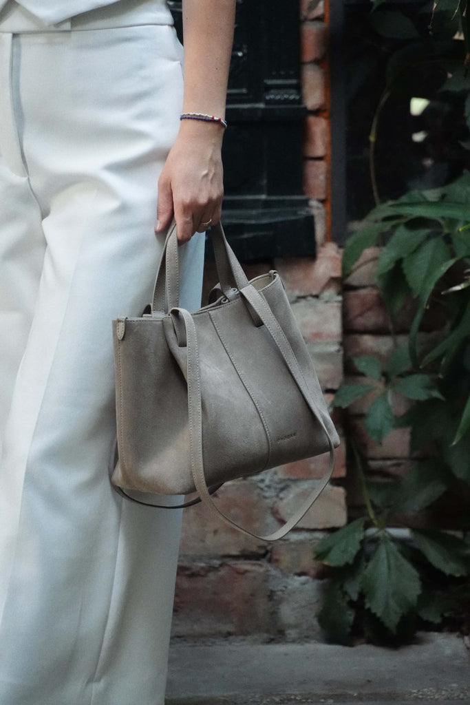 NOVA Small Grej Velur - Handbags - ONOCAN