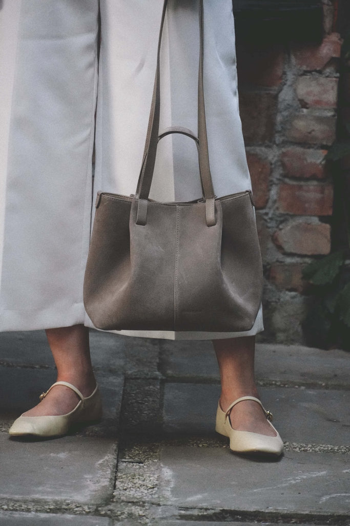 NOVA Small Grej Velur - Handbags - ONOCAN