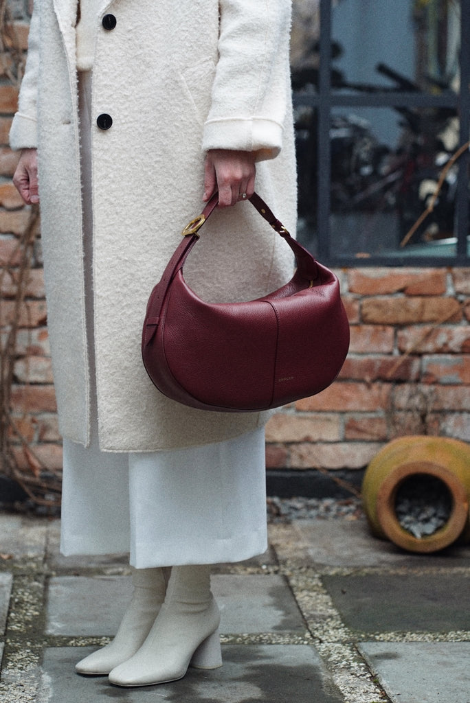 OLIVIA Midi Burgundy - Handbags - ONOCAN