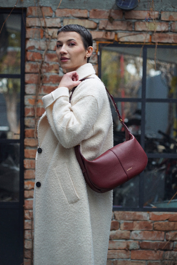 OLIVIA Mini Burgundy - Handbags - ONOCAN