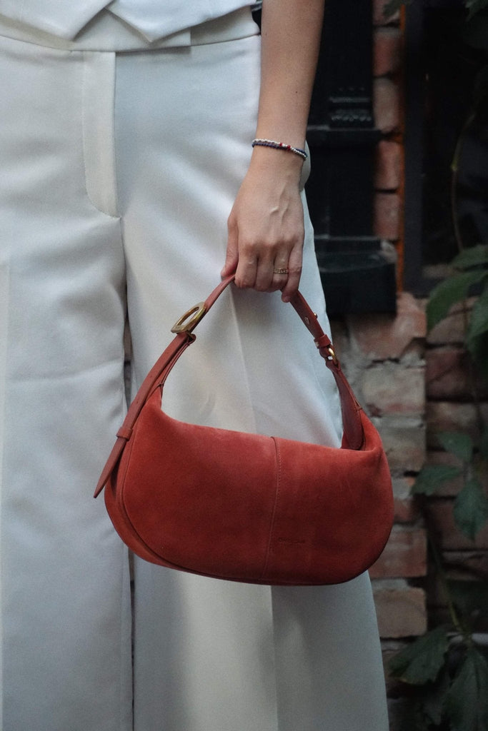 OLIVIA Small Argile Velur - Handbags - ONOCAN