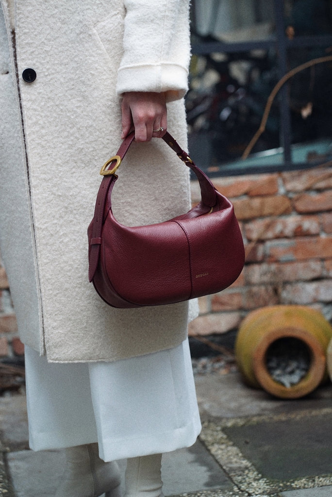 OLIVIA Small Burgundy - Handbags - ONOCAN