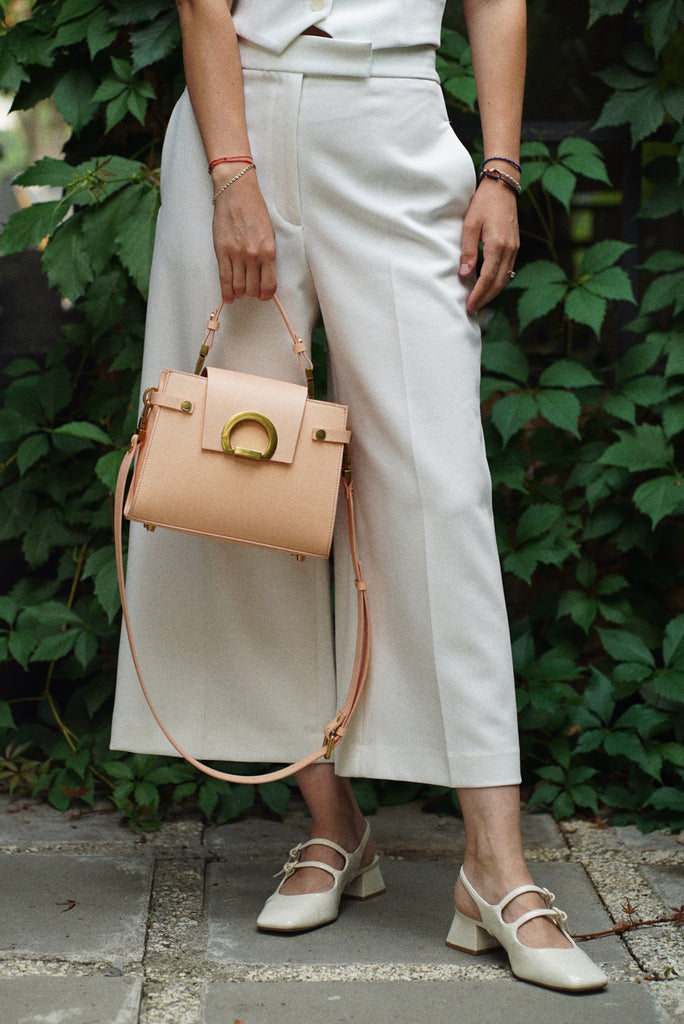 PASTEL KARINA Midi • Piersică - Handbags - ONOCAN