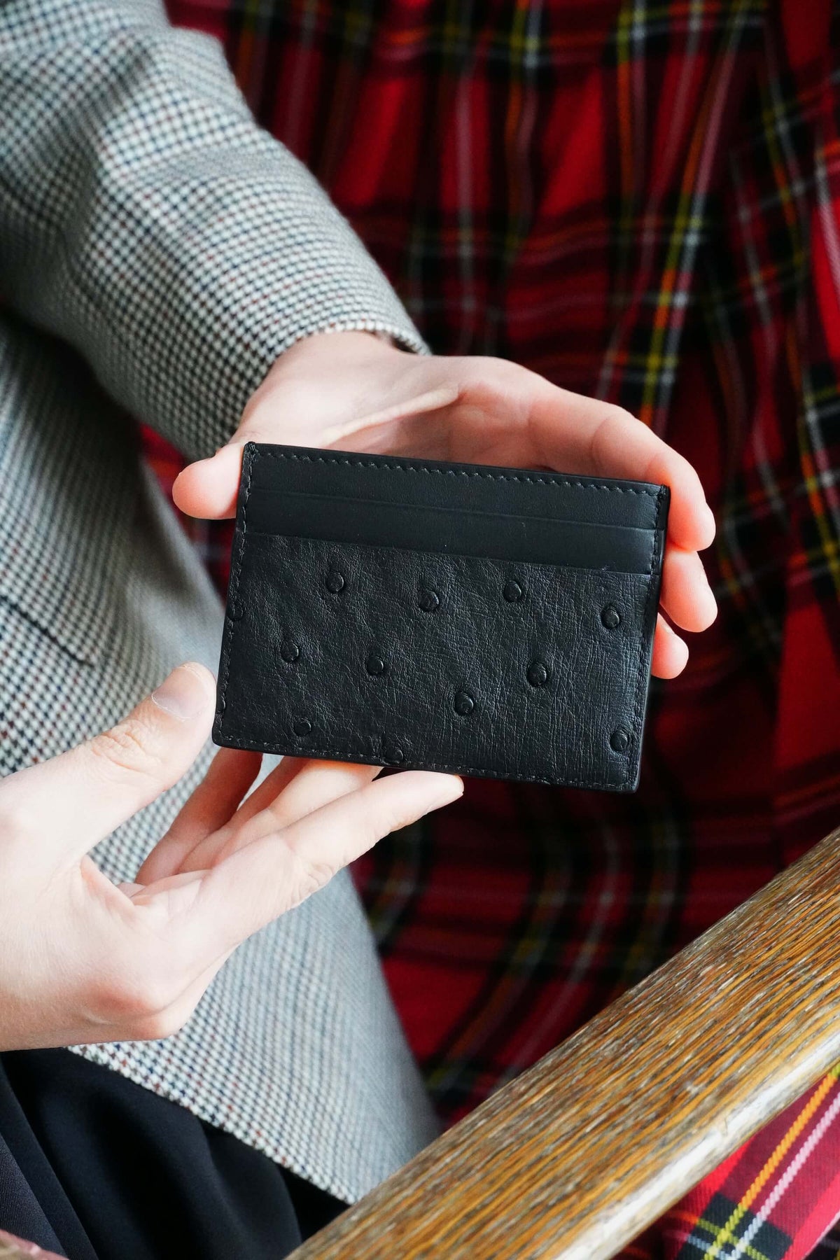 Portcard Negru STRUȚ - Handbags - ONOCAN