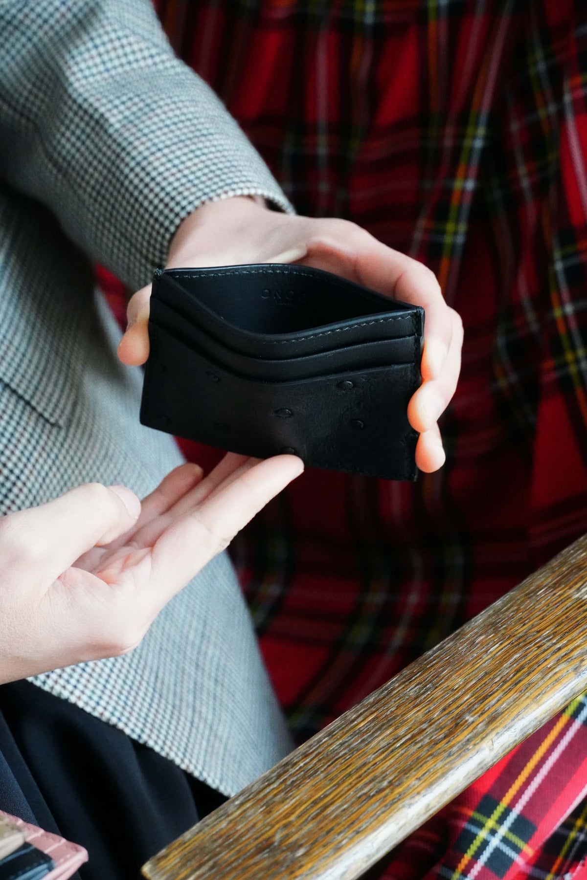 Portcard Negru STRUȚ - Handbags - ONOCAN