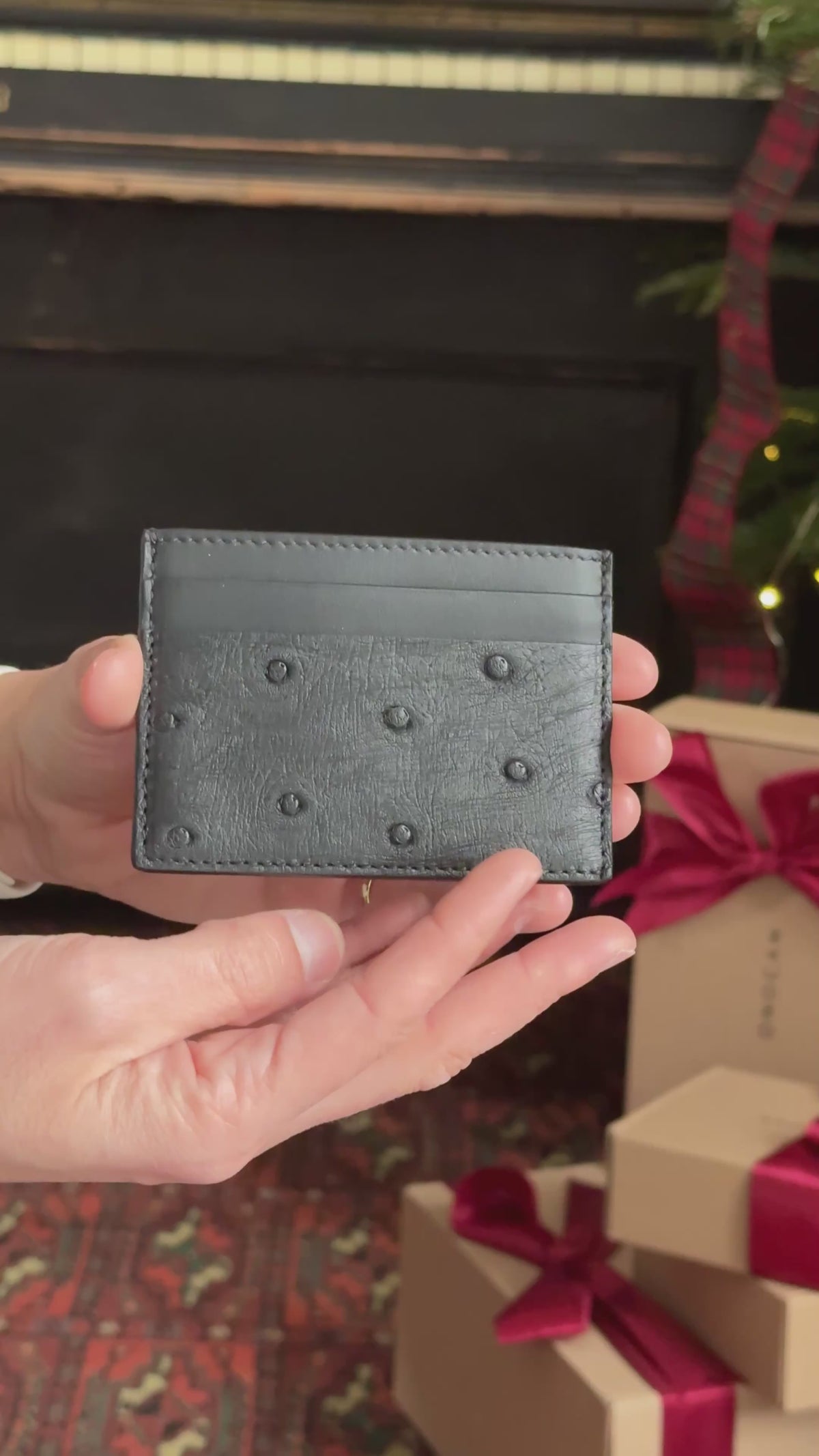 Portcard Negru STRUȚ - Handbags - ONOCAN