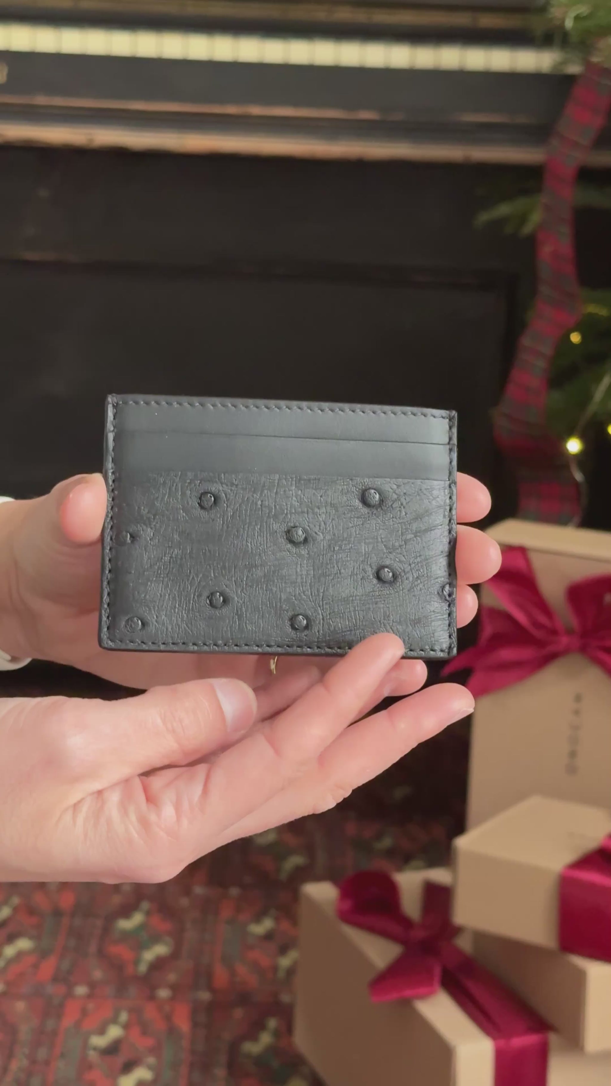 Portcard Negru STRUȚ - Handbags - ONOCAN