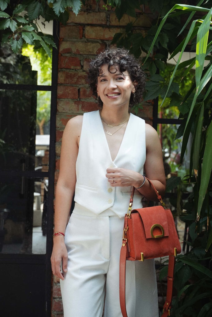 RITA Argile Velur - Handbags - ONOCAN