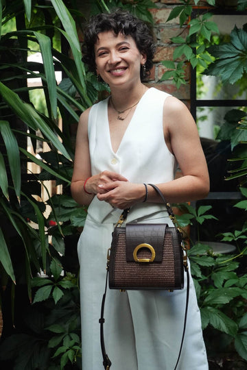 RITA RAFFIA Maro Croco 2.0 - Handbags - ONOCAN