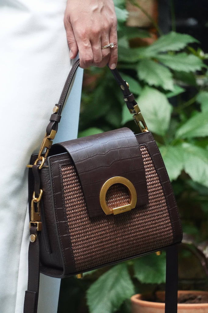RITA RAFFIA Maro Croco 2.0 - Handbags - ONOCAN