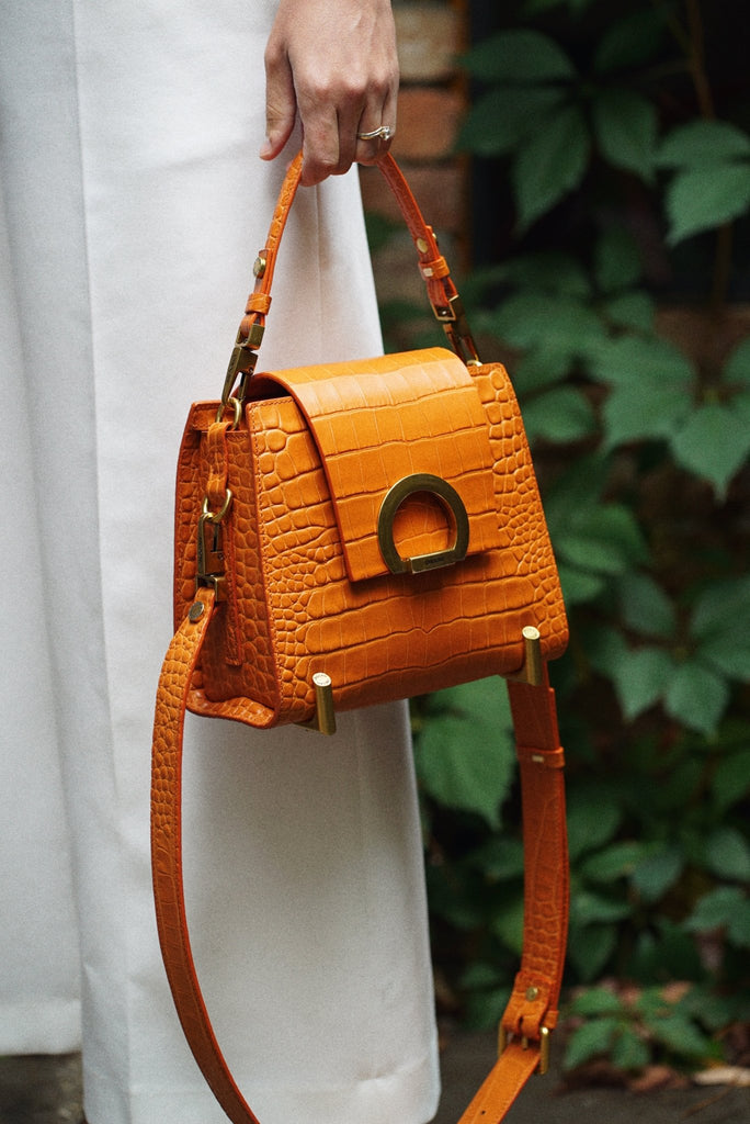 RITA Terracotta Croco - Handbags - ONOCAN