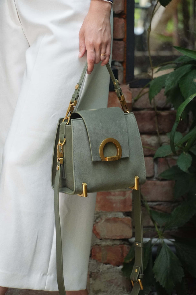 RITA Verde Velur - Handbags - ONOCAN