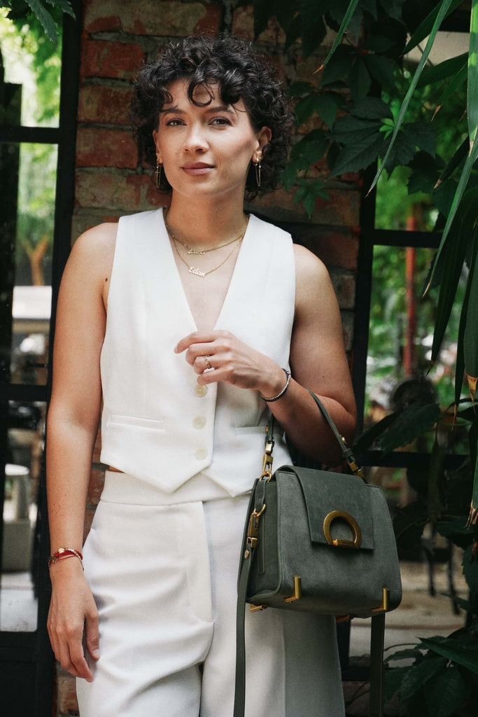 RITA Verde Velur - Handbags - ONOCAN